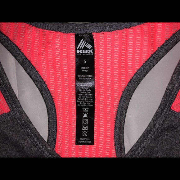 RBX gray and pink racerback tank - Picture 2 of 5